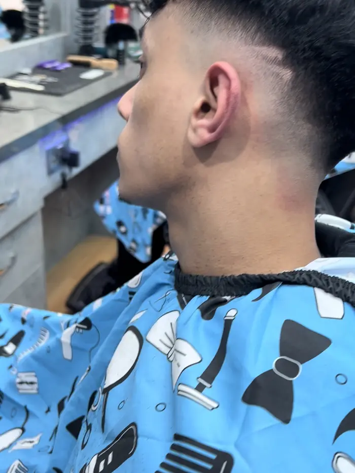 Clean burst fade around the ear